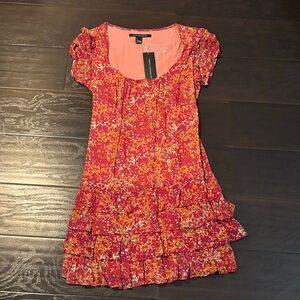 French Connection Pink and Orange Casual Dress